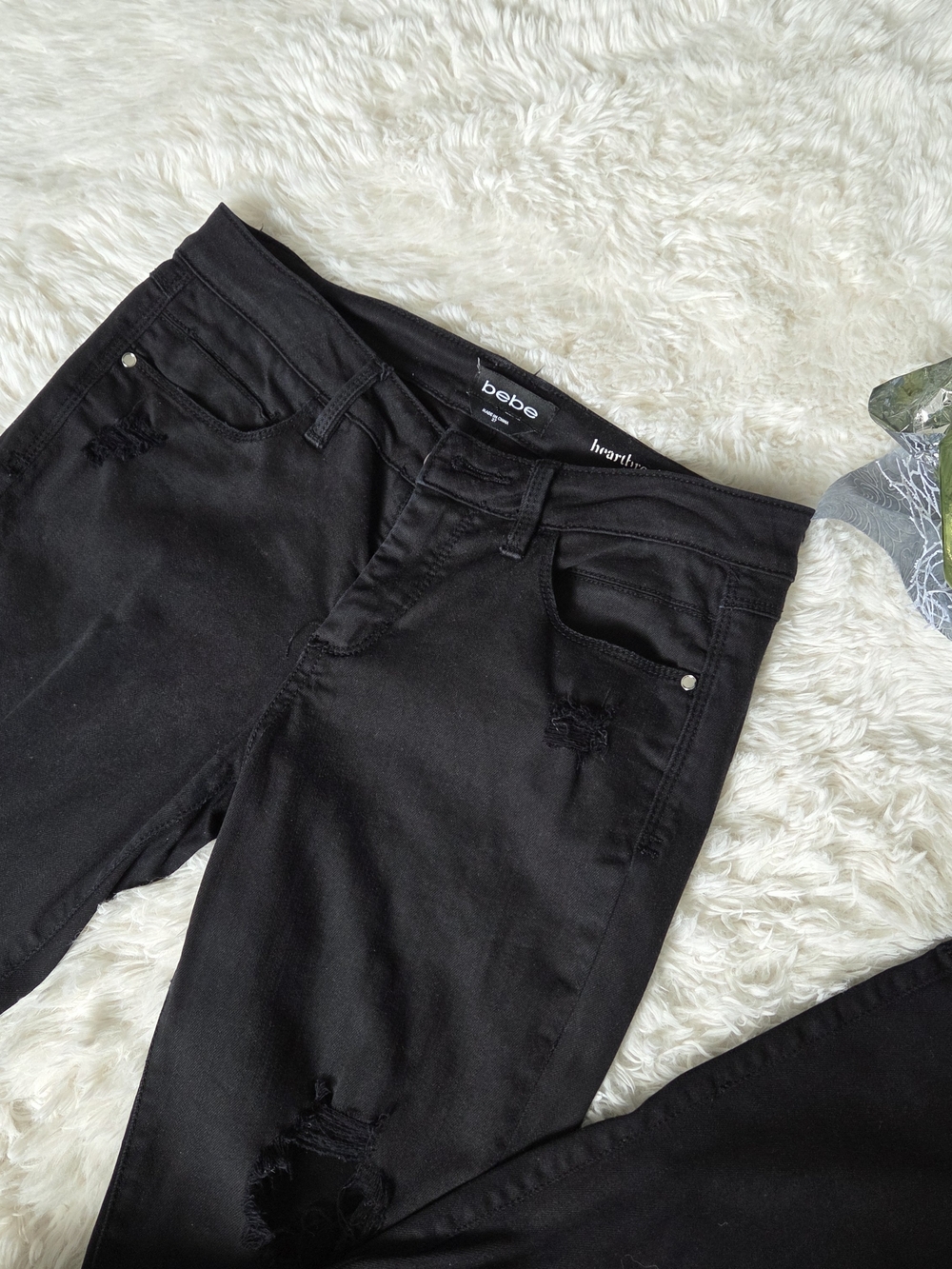 Bebe Black Heartbreaker Skinny Jeans
